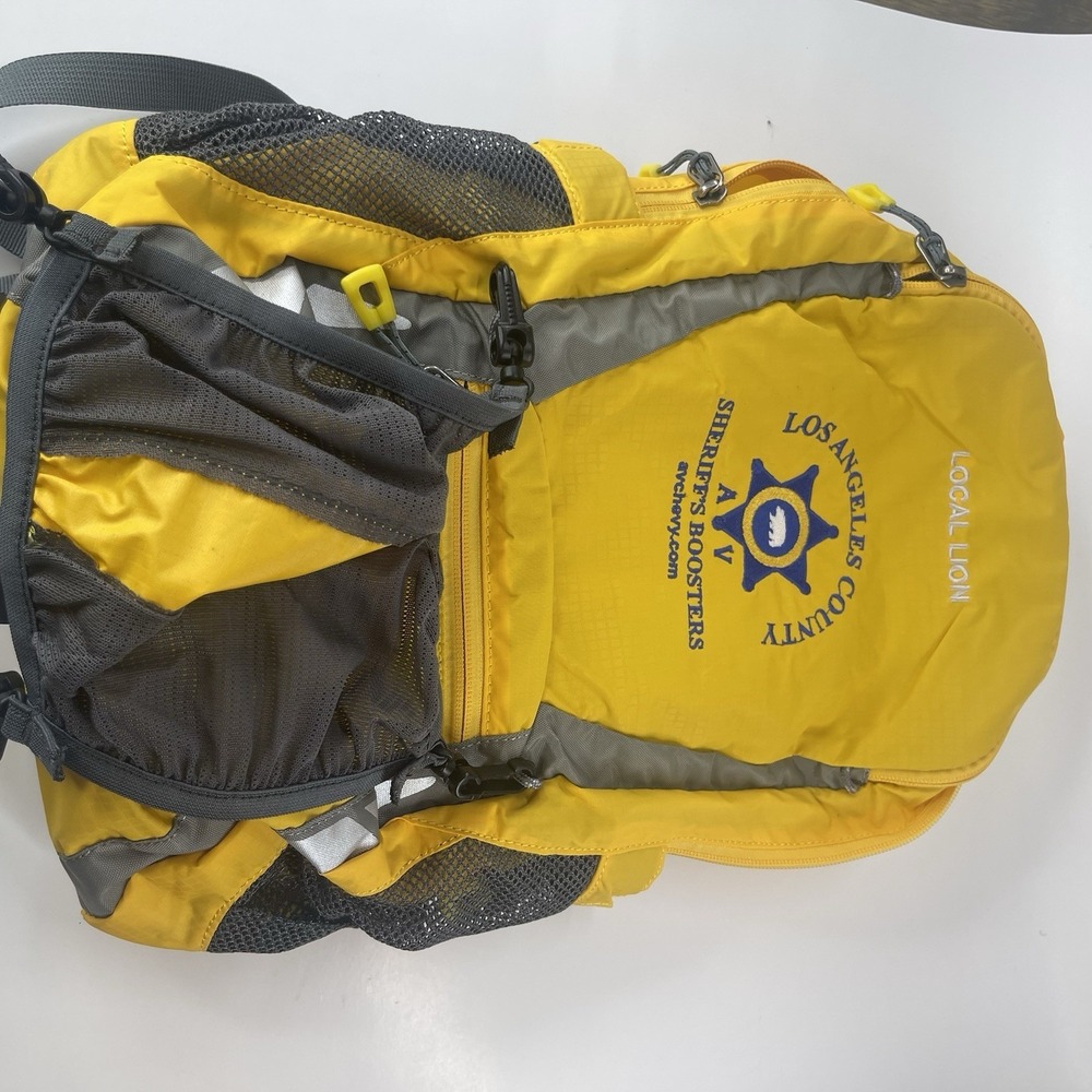 LOCAL LION Outdoor Hiking Running Double Shoulder Backpack Bag Yellow/grey (G25) - Picture 12 of 16